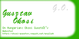 gusztav okosi business card